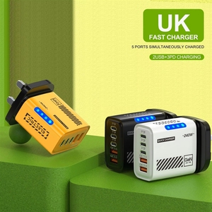 Prise de charge intelligente PD240W Mechanic, 3 ports Type-C + <span class=keywords><strong>double</strong></span> USB, adaptateur multi-ports, <span class=keywords><strong>chargeur</strong></span> rapide pour téléphone portable - Product Image 5