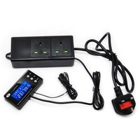 Termostato Digital DTC-120 de RINGDER, 230V/110V, 0-50°C, con Función Día/Noche y Regulación de Intensidad para Reptiles, con Enchufe EU/UK/AU/US, Controlador de Temperatura