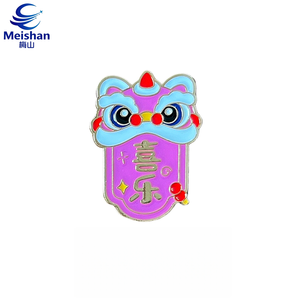 Distintivo Meishan Vintage Danza del Leone in Lega di Zinco Placcato con Incisione e Serigrafia per Festival, Parate e Occasioni Commemorative - Product Image 3