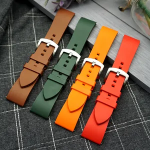 JUELONG Custom Logo 18/19/20/21/22/23/24mm FKM Sport Watch Band Quick Release Waterproof FKM Rubber Watch Strap