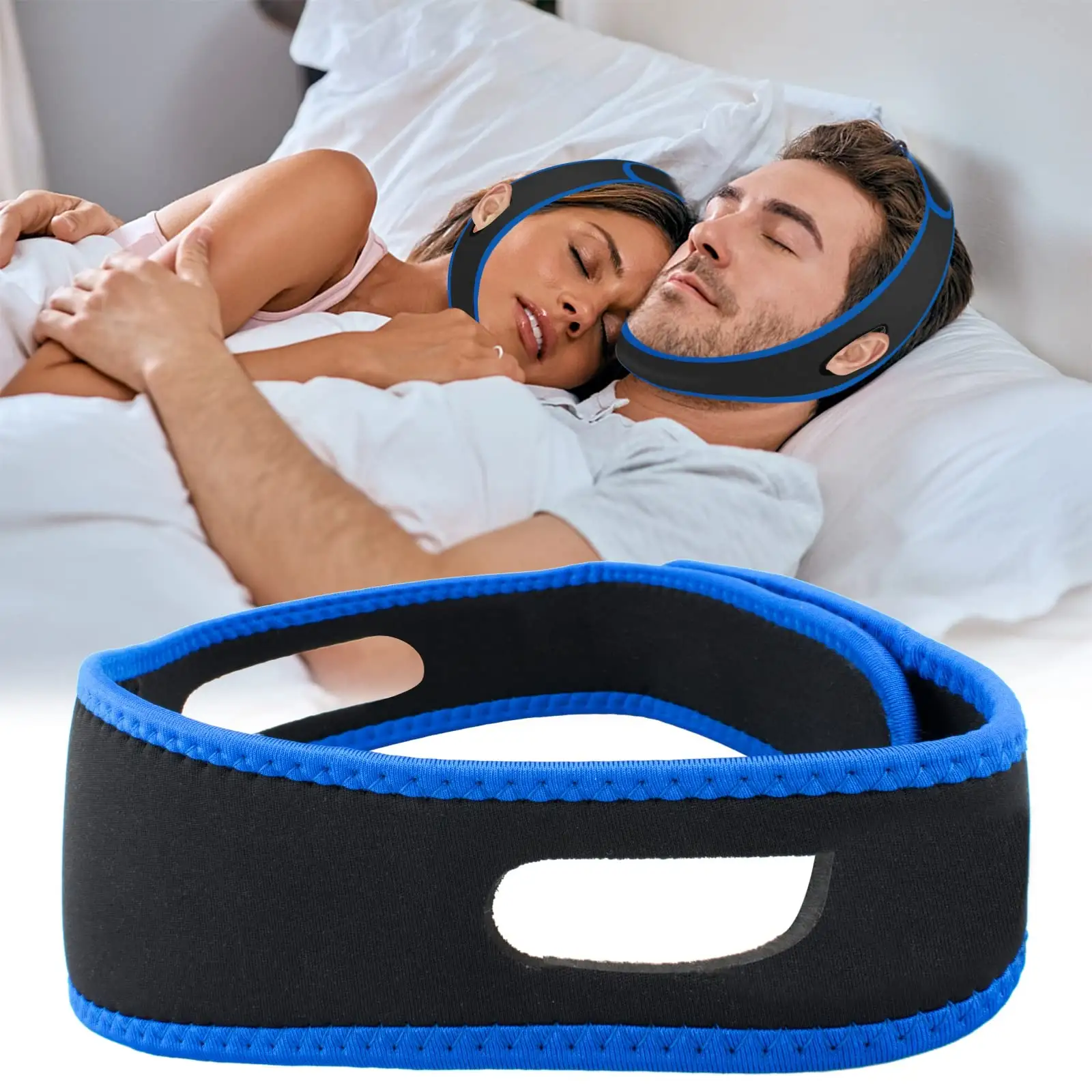 สายรัดคางป้องกันการกรน2023การอัพเกรดอุปกรณ์ป้องกันการนอนกรนโซลูชันลดการกรนสำหรับการนอนหลับ