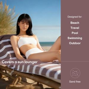 Toalla de Playa Personalizada con Logotipo, Ecológica, Antimicrobiana, de Secado Rápido, sin Arena, Suave y Ligera - Product Image 4