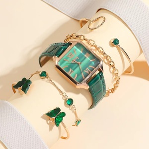 Nuovi 6 pz/set di Set di orologi da donna di lusso personalizzati, orecchini anello collana alla moda e alla moda Set di gioielli CD198 - Product Image 2