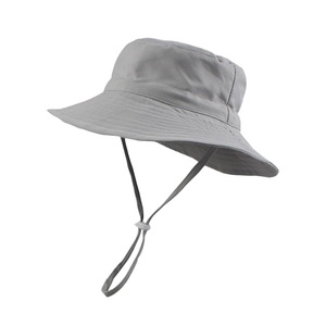 Vente en gros Chapeau d'été en coton personnalisé à séchage rapide Upf 50 + Chapeau de pêcheur de haute qualité à large bord avec ficelle pour hommes femmes - Product Image 1