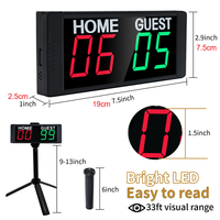 Papan Skor Cornhole Bertenaga Baterai Magnetik YIZHI, Papan Skor Digital LED Kecil Portabel dengan Remote Control dan Penyangga Meja