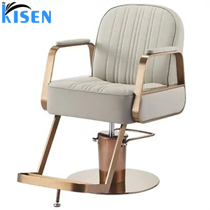 Fauteuil pivotant élévateur Kisen pour salon de beauté, mobilier de salon moderne, style luxueux, chaise de barbier, chaises de coiffure design - Product Image 1