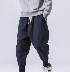 Nuovi <span class=keywords><strong>Pantaloni</strong></span> Casual da <span class=keywords><strong>Uomo</strong></span> in Cotone e <span class=keywords><strong>Lino</strong></span> Stile Cinese, Vita Media, Traspiranti, Larghi, Vendita all'Ingrosso - Product Image 5