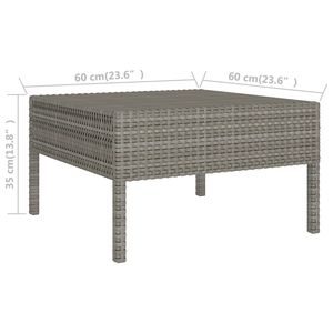 Salon de jardin modulaire en rotin gris, 6 places, mobilier d'extérieur pour jardin, terrasse et patio - Product Image 6