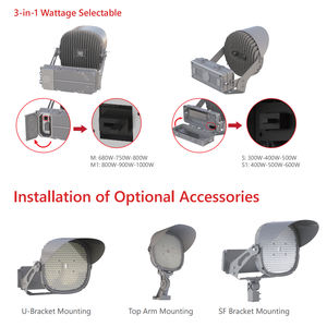 ไฟสปอร์ตไลท์ LED 1000W สำหรับสนามกีฬา ใช้กลางแจ้ง ปรับกำลังไฟได้ 600W ไฟสปอร์ตไลท์ LED สำหรับฟุตบอล รักบี้ เบสบอล เทนนิส - Product Image 6