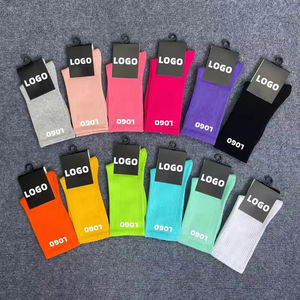 Wholesale Custom Logo Crew <b>Socks</b> Unisex Colorful Cotton Sports <b>Socks</b> With Private Packaging Label High Quality - Product Image 1