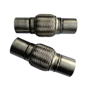 Новая выхлопная труба для мотоцикла из нержавеющей стали 409L, двойная оплетка, гибкая, с двумя входами и двумя выходами, универсальная - Product Image 4