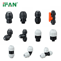 IFAN personnalisation raccords d'eau d'irrigation en plastique connecteur de compression PP tous les Types taille raccords HDPE