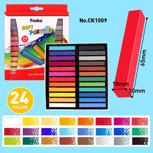 FOSKA 12/24 <span class=keywords><strong>Craies</strong></span> <span class=keywords><strong>Pastel</strong></span> Artistiques de Qualité Supérieure, Couleurs Vives, Forme Carrée de 65 mm, Texture Douce pour un Effet de Dessin Exceptionnel - Product Image 3