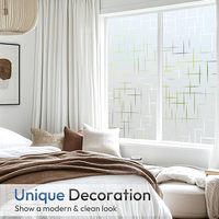 Película Decorativa de PVC con Patrón Moderno para Ventanas, Vinilo Esmerilado para Puertas, Protección Solar, Sin Adhesivo, para el Hogar