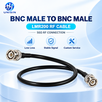 Câble coaxial BNC mâle vers BNC mâle LMR200 50 Ohm, câble de raccordement RF noir 100 cm pour antenne GPS de suivi de véhicule sans fil