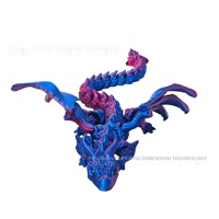 Verre transfrontalier impression 3D grande corne Dragon jouet ornements modèle fait à la main Cool amusant créatif exquis mode jouer 1/12 échelle