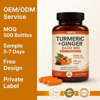 Capsules de Curcuma et Gingembre en Gros avec Logo Personnalisé, Formule OEM ODM, Extrait pour la Santé Cardiaque et le Soutien Articulaire