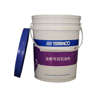 Seau en plastique DisonWay personnalisé, imprimé, de qualité alimentaire, hermétique, durable, 9L, pour peinture, revêtement, construction, stockage