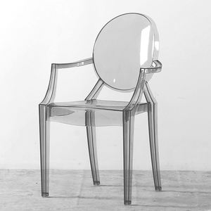 <span class=keywords><strong>Fauteuil</strong></span> fantôme Transparent, élégant, en plastique Transparent, avec accoudoirs, nouveau modèle - Product Image 4
