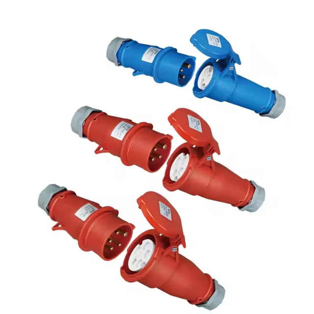 CHENF Most Popular Industrial Power Plug and Socket 3pins 16A CF-510 Waterproof Ip44/ip67 Red and Blue Electrical Connector