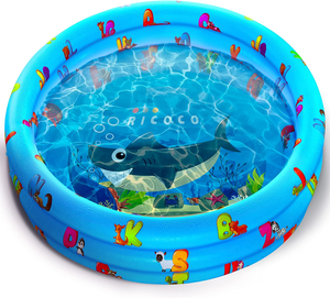 <span class=keywords><strong>Piscina</strong></span> inflable con relleno redondo de PVC de 3 anillos inspirada en dinosaurios para uso interior y exterior para nadar con bebés - Product Image 5