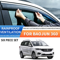 Accessoires automobiles, déflecteur de vitre de voiture, pare-soleil et pare-pluie, ensemble de six pièces pour Baojun 360