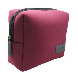 Custom Print Portable Ladies Handbags Neoprene Cosmetic Bags/<b>Cases</b> <b>Makeup</b> Bag Zippered Travel Toiletry Bag for Women with Rubber - Product Image 1