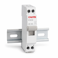 Interrupteur de transfert double alimentation 63A, commutateur manuel 1P, rail DIN, ignifuge, mini