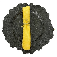 Assiettes de présentation dorées en plastique de 13 pouces, réutilisables, pour mariage, Halloween, Noël, assiettes modernes pour dîner