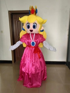 Costume de mascotte de <span class=keywords><strong>princesse</strong></span> <span class=keywords><strong>Peach</strong></span> personnalisé pour <span class=keywords><strong>adulte</strong></span>, prix d'usine en gros, costume de fête de personnage de dessin animé unisexe - Product Image 3