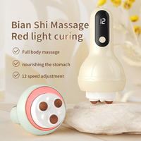 2024 nuevo instrumento de masaje Shiatsu de mano eléctrico cinturón piedra vibratoria espalda amasado hombro y cuello masajeador Abdominal