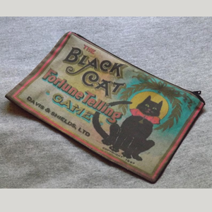 Pochette de maquillage Magic Zip de chat noir enchanteur personnalisée à la main grande capacité Halloween imprimé sac cosmétique création unique en son genre - Product Image 3