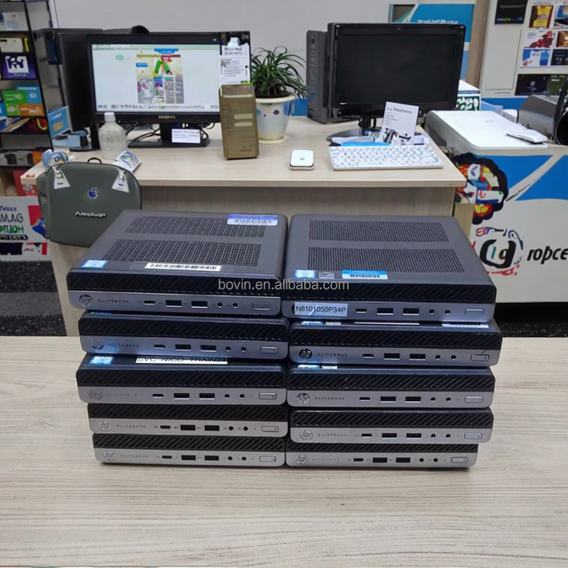 For H-P EliteDesk 800G3 Mini PC i5/i7 7gen 8G 256G Gaming used Business Office Home Cheap Price for student with WIFI Computer