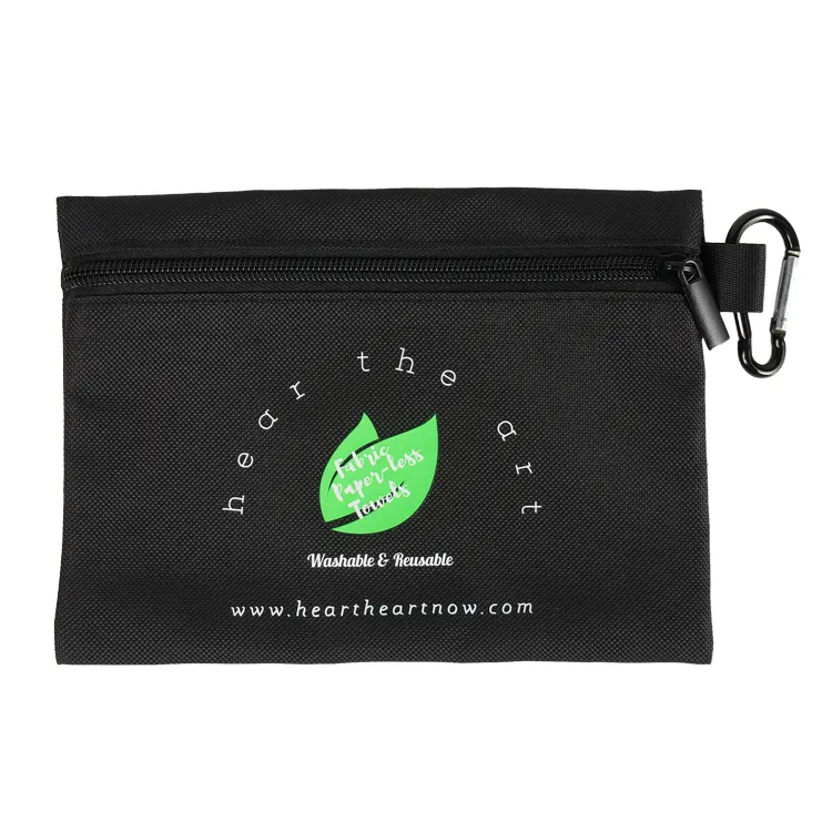 Stampa personalizzata Logo cerniera da viaggio Make up sacchetto regalo promozionale sacchetto a matita in bianco in tela di cotone borsa con cerniera