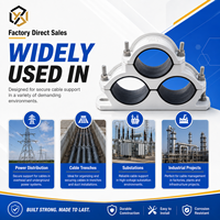Serre-câble Trefoil SMC FRP 3 cœurs pour câble haute tension avec boulons en acier inoxydable pour postes de transformation et installations électriques