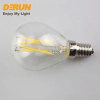 Ampoule LED à filament antique Edison, équivalent à une ampoule incandescente de 40W, 4W G45 E27, transparente, FMT-G45
