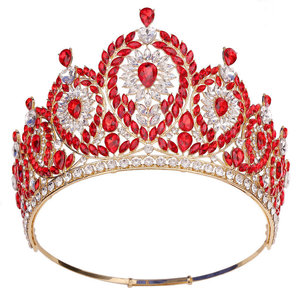 Nouvelle Grande <span class=keywords><strong>Couronne</strong></span> de Princesse Réglable en Cristal Rond <span class=keywords><strong>pour</strong></span> <span class=keywords><strong>Femme</strong></span>, Idéale <span class=keywords><strong>pour</strong></span> le Bal et les Mariages - Product Image 3
