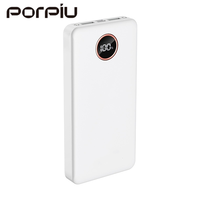 PORPIU prix d'usine Portable Power Bank 10000Mah double entrée USB type-c charge rapide pour iPhone personnalisé OEM