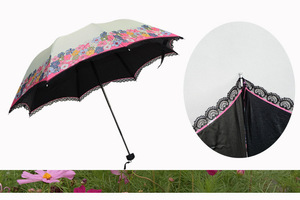 21 pulgadas * <span class=keywords><strong>8K</strong></span> 190T Pongee tela con recubrimiento negro paraguas 3 veces a prueba de viento Mini compacto de - Product Image 5
