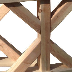 أرجل طاولة خشبية منحوتة بتصميم جديد على شكل X، أرجل طاولة للقهوة والمكتب وتناول الطعام - Product Image 4