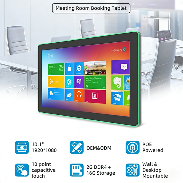 13.3 Inch Commercial Android PoE Industrial Tablet Smart Home Control Panel Capacitive Touch for Office Room Status Management