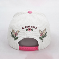 Casquette de baseball bicolore 5 panneaux en coton et polyester avec logo brodé, visière incurvée, ajustable, style streetwear décontracté, vente en gros OEM ODM