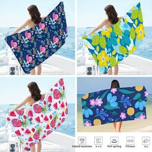 Europeu americano Digital Impresso Microfiber Toalha de praia de secagem rápida pano para piscina banho desenhos animados para o comércio exterior - Product Image 2