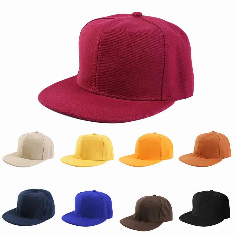 high quality embroidered snapback cap sport hat brim 6 panel cotton blank plain custom logo snapback cap hat