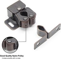 Loquet à double rouleau pour porte d'armoire Loquet à usage intensif pour placard de placard