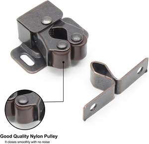 กลอนประตูตู้เก็บของแบบลูกกลิ้งคู่สำหรับงานหนักสำหรับตู้ตู้เสื้อผ้า - Product Image 3