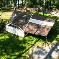 Tente de camping gonflable Peninsula Air House 10 m² en coton Oxford, quatre saisons, ouverture automatique rapide, imperméable et résistante à la pluie