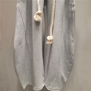 Solid Color Unique Hip Hop <strong>Women</strong> <strong>Trousers</strong> With Belt Harem Loose High Waist Straight Casual <strong>Sports</strong> Wide Leg Jogger Sweat Pants - Product Image 6