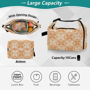 กระเป๋าเก็บความเย็นลาย Aloha Collection Hawaiian Yellow Ulu Quilt แบบพกพา พร้อมสายสะพายปรับระดับได้ - Product Image 4