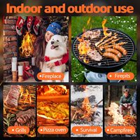 Allume-feu personnalisés avec logo, 20 bâtonnets en bois naturel, allumage rapide (8-10 min), étanches, résistants au vent, pour barbecue d'urgence